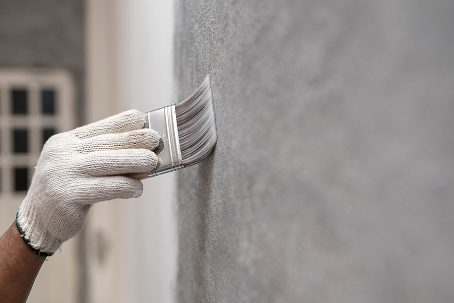 peinture mur gris